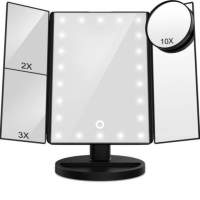 Make-up mirror with LED light Make-up mirror Rotatable mirror with touch magnification