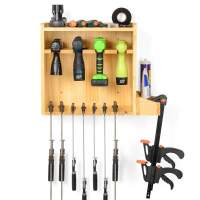 Power tool tool rack 4 cordless drill holder 8 clamping slot tool holder