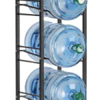 5-Tier Water Cooler Jug Rack, Black