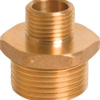 Reducing nipple #245 brass male thread 1 1/4 x 1 inch