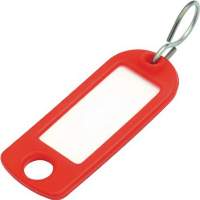 Key fob made of soft plastic with black S-hook. +Description strips, 100 pieces