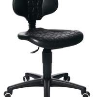Swivel work chair with castors PU foam Seat-H. 410-540 mm with contact backrest