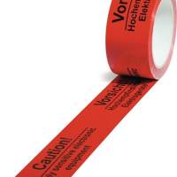 Warning tape PP, sensitive electrical devices L.66 m, W.50mm red Rl.