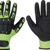 Glove EN 420 Kat.I Resistant Gr.10 synthetic fibers bright yellow/black