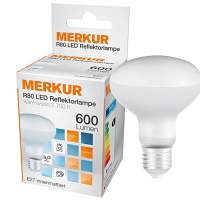 MERKUR LED reflector lamp E27 8W R80 2700K 15,000 h, 220-240 volts, pack of 10