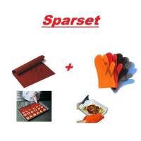 Economy set Silikomart silicone mat & 2-finger glove