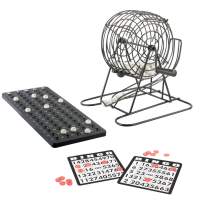 Natural Games bingo with metal basket
