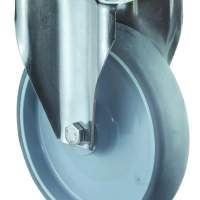 Stainless steel transport roller, Ø 125 mm, width: 35 mm, 100 kg