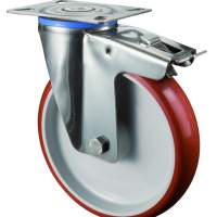 Stainless steel transport roller, Ø 200 mm, width: 45 mm, 200 kg