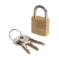 Silverline brass padlock 20mm and 3 keys