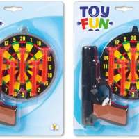 Toy Fun Pistol with Dartboard Assorted 1pc