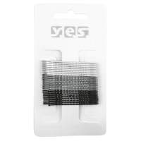 Hair clip silver black/grey blister of 24, 6 packs = 144 pieces