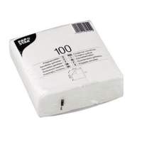 PAPSTAR napkins 33x33cm 1-ply white 100 pieces/pack.