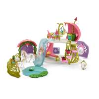Schleich bayala glittering flower house with unicorns, lake and stable