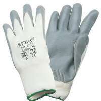 Gloves nitrile foam size 8 100% PA white, partially coated, 12 pairs