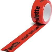 Warning tape PP, Pal.n.belasten L.66 m, W.50mm red Rl.