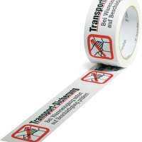 Warning tape PP, transport lock L.66 m, B.50mm white Rl.