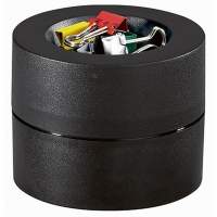 MAUL clip dispenser 3012490 7.3x6cm round plastic black + clips