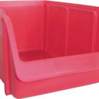 Storage bin size 4 red L.335/295xW.205xH.155mm PP stackable, 12 pieces
