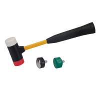 Universal hammer with four interchangeable striking surfaces, striking surface with Ø 37 mm