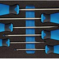 Tool module D.310mmxW.157.5mm 6 pcs. Screwdriver, 3-component handle, slotted/PZD