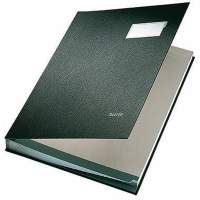 Leitz signature folder 57000095 DIN A4 20 compartments gray cardboard black