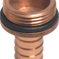 Hose nozzle brass hose size 25mm AG 1 inch O-ring, 10 pieces