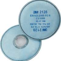 Round particle filter with activated carbon P2R 2128 EN143 f.Art.370675/-680/-690 3M, 20 pieces