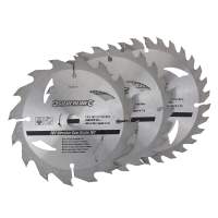Carbide circular saw blades, 16/24/30 teeth, 135x12.7, reducer, 3 pack