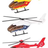 Helicopter light and sound, 1:48, 3 assorted, 3 pack