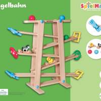 SpielMaus wooden ball track with rolling elements