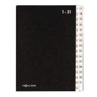 PAGNA desk folder 24321-04 DIN A4 1-31 32 compartments hard cardboard black