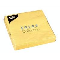 PAPSTAR napkins 33x33cm 3-ply yellow 20 pieces/pack.