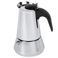 Espresso maker 4 cups including induction, stainless steel
