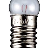 Kugelförmige Lampe Sockel E10 4,8 Volt 1,44 Watt 24mm klar,10er Pack