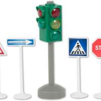 Traffic light with traffic sign, light, 1 piece
