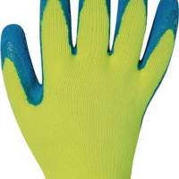 Glove EN 388 Kat.II Harrer Gr.9 latex roughened blue, 12 pairs