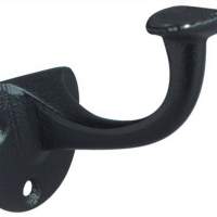 Handrail support cast iron painted black Wall plate D.53mm