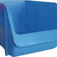 Storage bin size 3 blue L.240/210xW.145xH.125mm PP stackable, 26 pieces