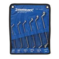 Double ring wrench, cranked, 6 pcs. Set, 6-17mm