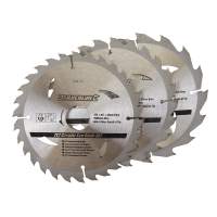 Carbide Circular Saw Blades, 16/24/30 Tooth, 165x30, Reducers, 3 Pack