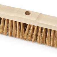 Broom poly-coconut synthetic fiber L.400mm beech wood body with handle hole
