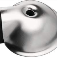 Door buffer height 27mm D: 65mm stainless steel 10mm rubber stop