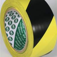 IKS floor marking tape F33 PVC black/yellow L.33m W.50mm