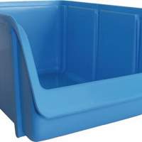 Storage bin size 4 blue L.335/295xW.205xH.155mm PP stackable, 12 pieces