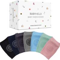 BABYHELD© Premium Knieschoner-Baby - Verbessertes Konzept 2020 I Baby-Krabbel-Knieschoner -open box