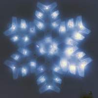 40 CM LED Schneeflocken Aufhänger Weihnachtsbaumdeko Weihnachten Snowflakes Weihnachtsbeleuchtung Kaltweiss